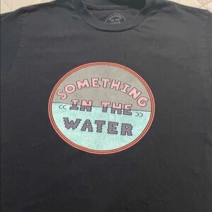 SOMETHING IN THE WATER Black Graphic Tee original show merch SIZE SMALL